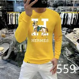 hermes sweatshirt manches longues pour homme s_1267512